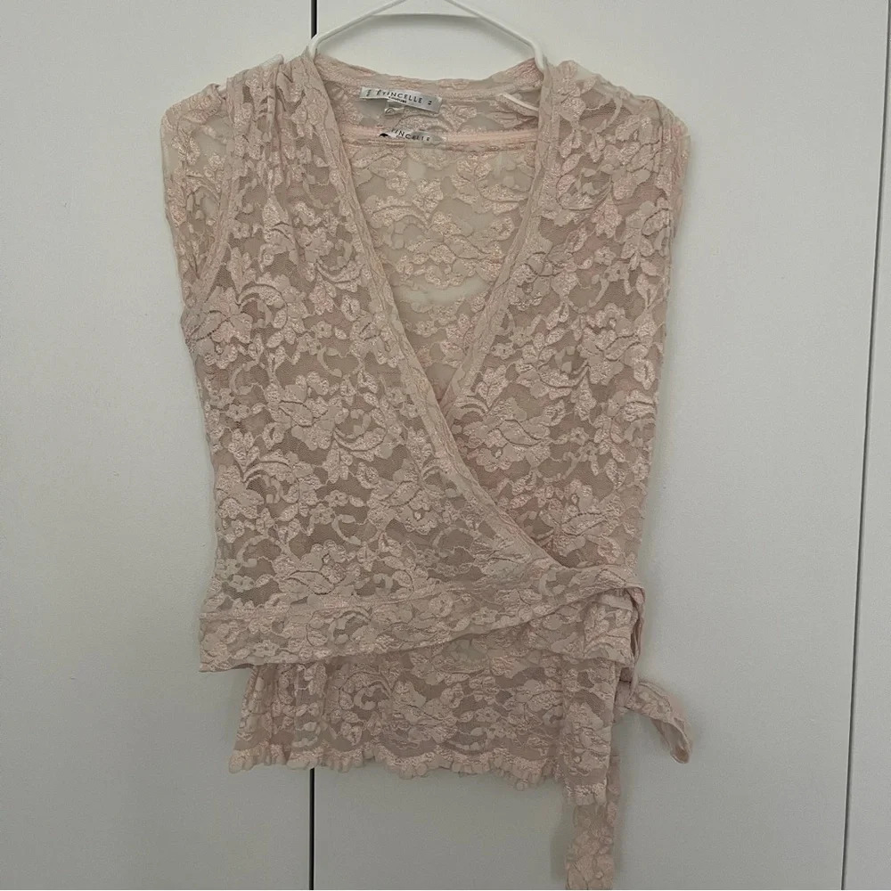 Wrap top + skirt completely M/L lace stretch pink‎  Etincelle